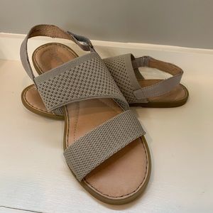Born light grey flat sandals